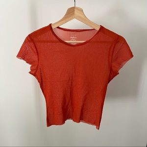 Free people mesh top